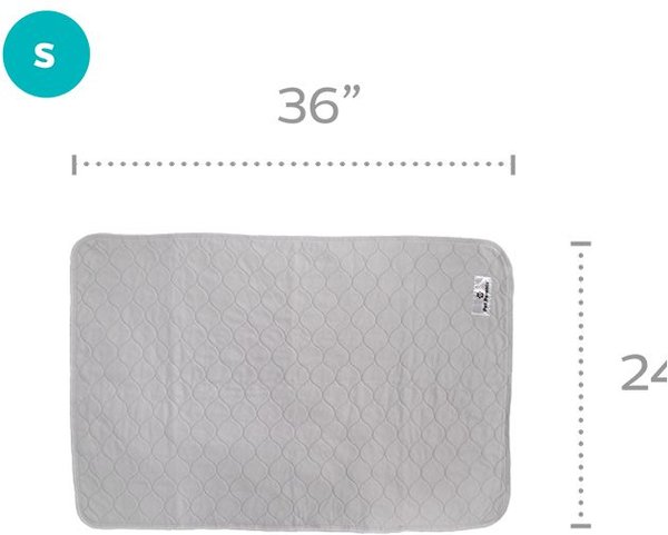 Show full view: Pet Parents Pawtect Pads Washable Training Puppy, Dog & Cat Pee Pads, 2 count, 24x36-in Grey slide 2 of 11