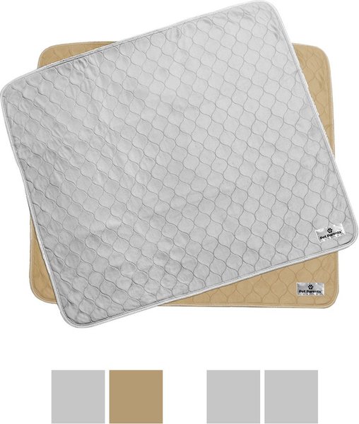 Show full view: Pet Parents Pawtect Pads Washable Training Puppy, Dog & Cat Pee Pads, 2 count, 34x36-in, Grey & Beige slide 1 of 11