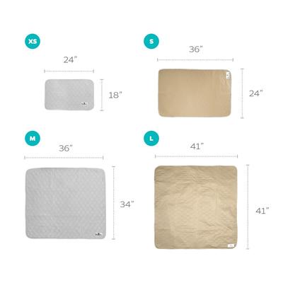 Show full view: Pet Parents Pawtect Pads Washable Training Puppy, Dog & Cat Pee Pads, 2 count, 41x41-in, Grey & Beige slide 2 of 11