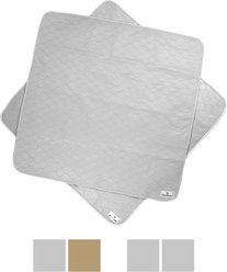 Pet Parents Pawtect Pads Washable Training Puppy, Dog & Cat Pee Pads, 2 count, 41x41-in Grey