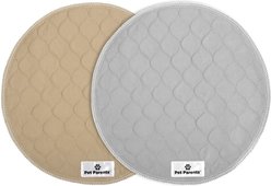 Pet Parents Pawtect Pads Whelping Round Washable Training, Puppy, Cat, & Dog Pee Pads, 17 x 17-in, 2 count, Unscented