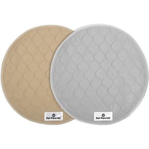 Pet Parents Pawtect Pads Whelping Round Washable Training, Puppy, Cat, & Dog Pee Pads, 17 x 17-in, 2 count, Unscented