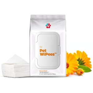 Pet Parents Pet WiPees Natural Scent Cat & Dog Ear Wipes, 100 count