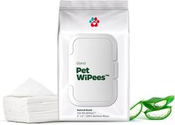 Pet Parents Pet WiPees Natural Scent Cat & Dog Gland Grooming Wipes, 100 count