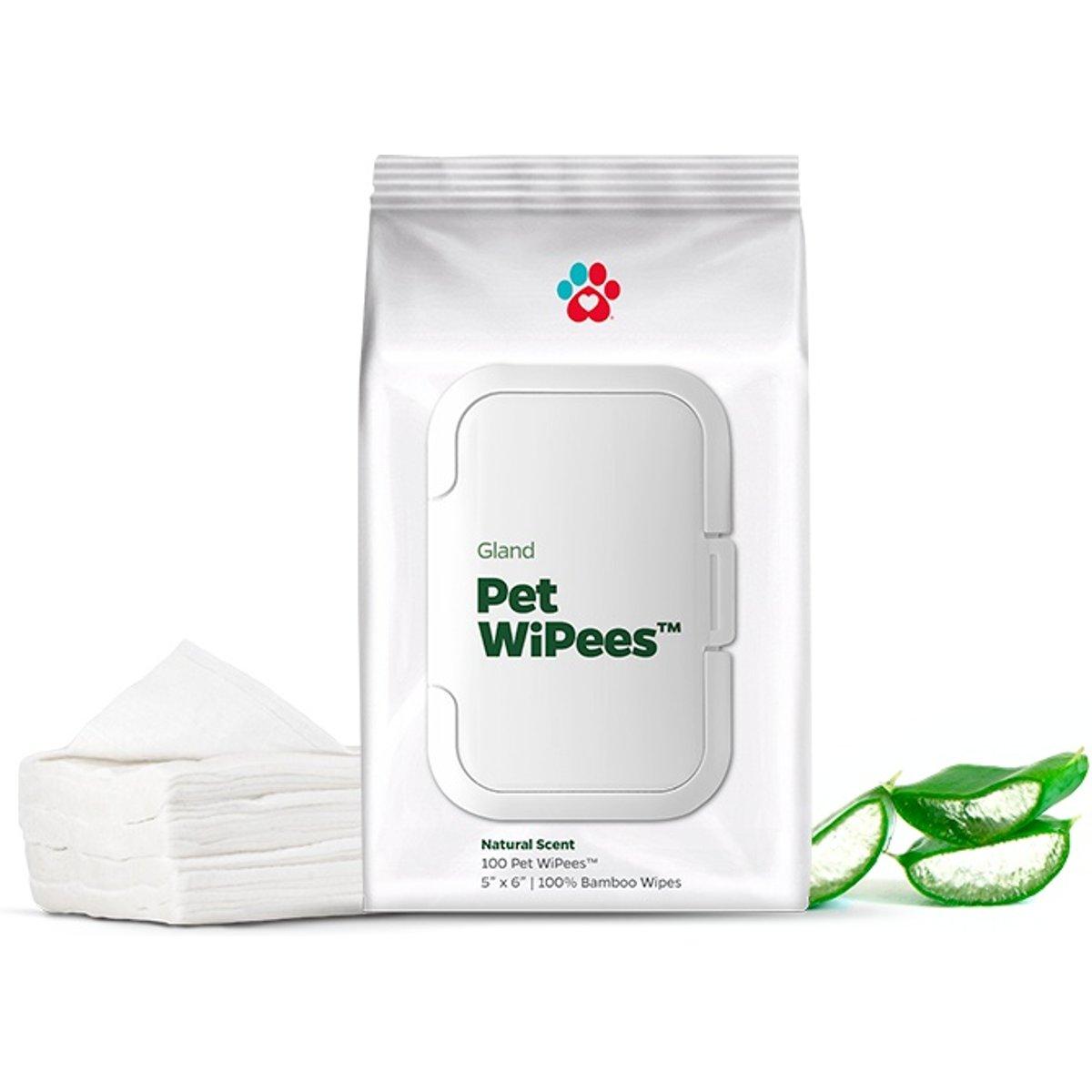 Pet Parents Pet WiPees Natural Scent Cat & Dog Gland Grooming Wipes, 100 count