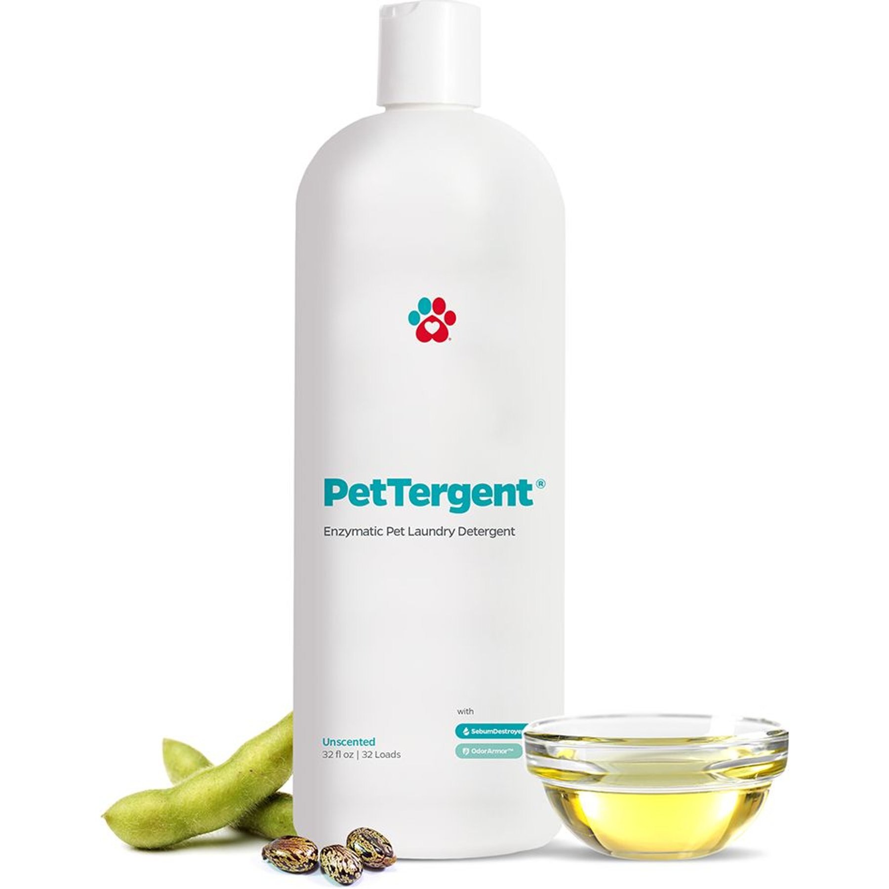 Pet Parents PetTergent Dog & Cat Pet Stain Remover & Pet Laundry Detergent, Unscented, 32-fl oz bottle