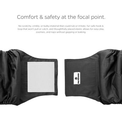 Show full view: Pet Parents Washable Belly Band Male Dog Diapers, Dog Wraps & Extendrs, Black, X-Small: 11 to 13-in waist, 3 count slide 5 of 10