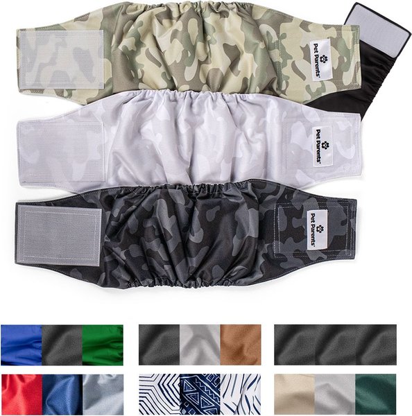 Show full view: Pet Parents Washable Belly Band Male Dog Diapers, Dog Wraps & Extendrs, Camo, Large: 20 to 25-in waist, 3 count slide 1 of 10