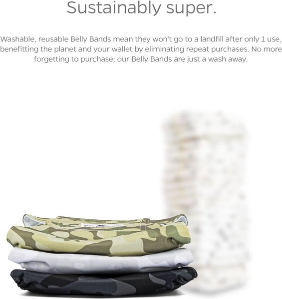 Show full view: Pet Parents Washable Belly Band Male Dog Diapers, Dog Wraps & Extendrs, Camo, Large: 20 to 25-in waist, 3 count slide 7 of 10