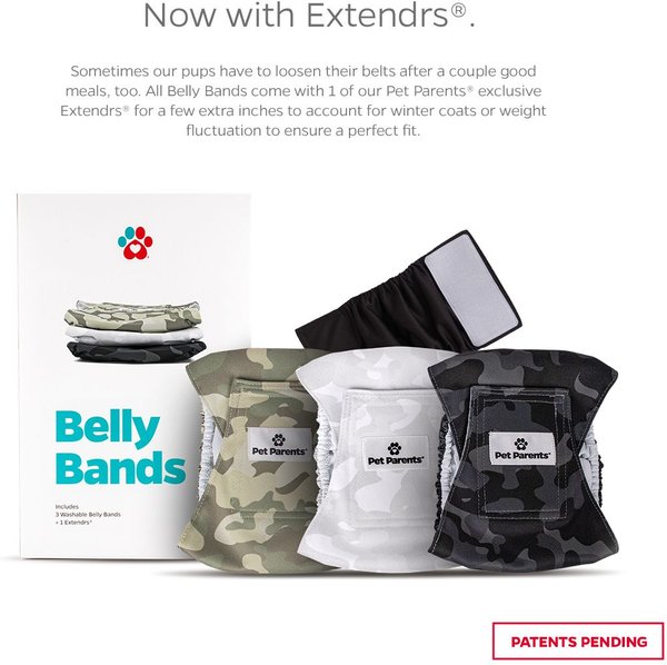 Show full view: Pet Parents Washable Belly Band Male Dog Diapers, Dog Wraps & Extendrs, Camo, Large: 20 to 25-in waist, 3 count slide 2 of 10