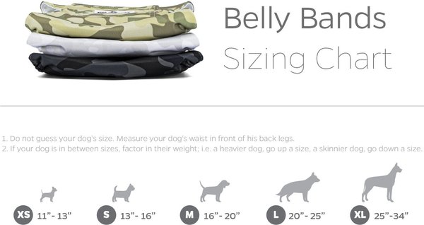 Show full view: Pet Parents Washable Belly Band Male Dog Diapers, Dog Wraps & Extendrs, Camo, Large: 20 to 25-in waist, 3 count slide 6 of 10
