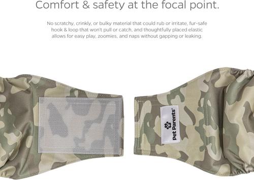 Show full view: Pet Parents Washable Belly Band Male Dog Diapers, Dog Wraps & Extendrs, Camo, Small: 13 to 16-in waist, 3 count slide 6 of 11