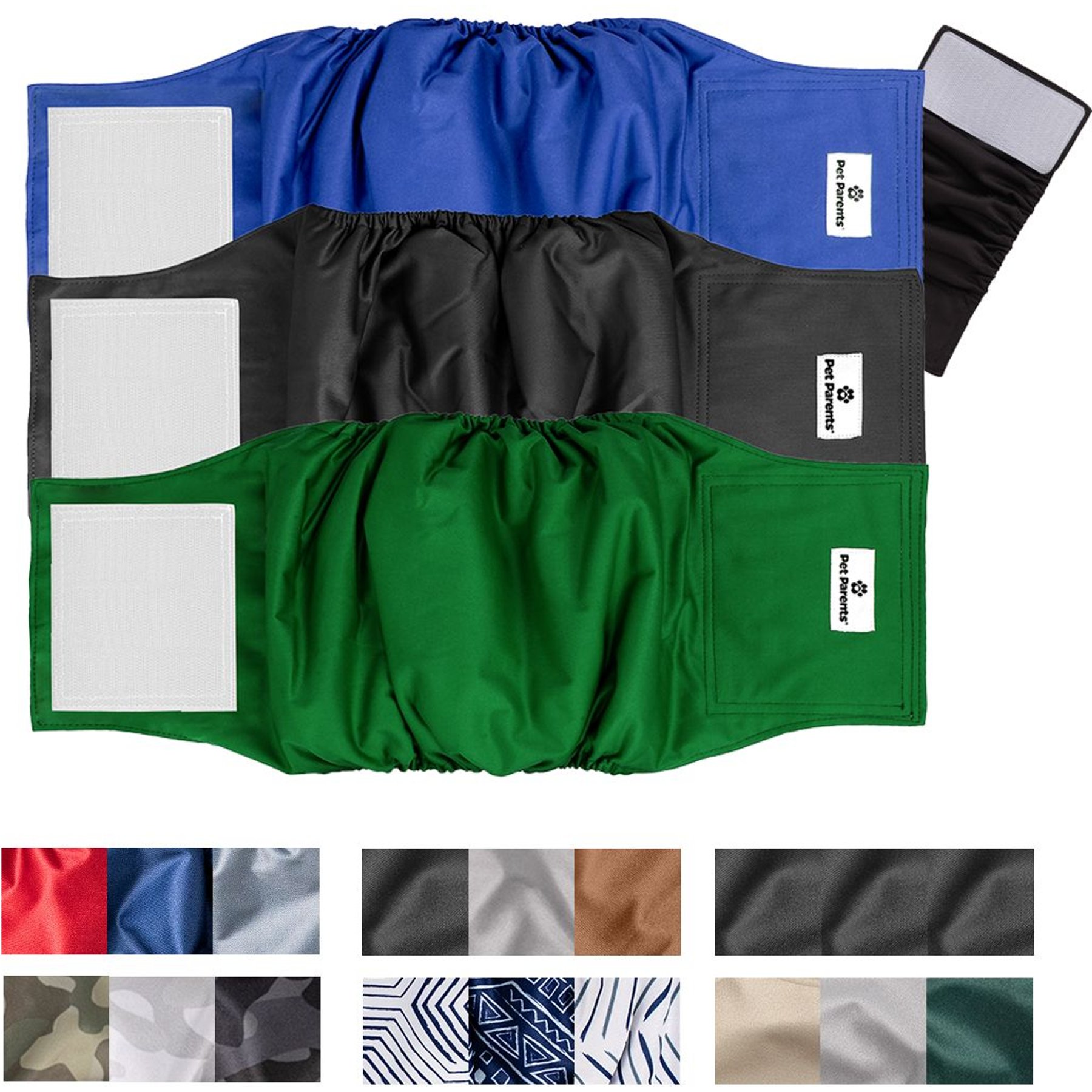 Pet Parents Washable Belly Band Male Dog Diapers, Dog Wraps & Extendrs, Gentlemen, Small: 13 to 16-in waist, 3 count