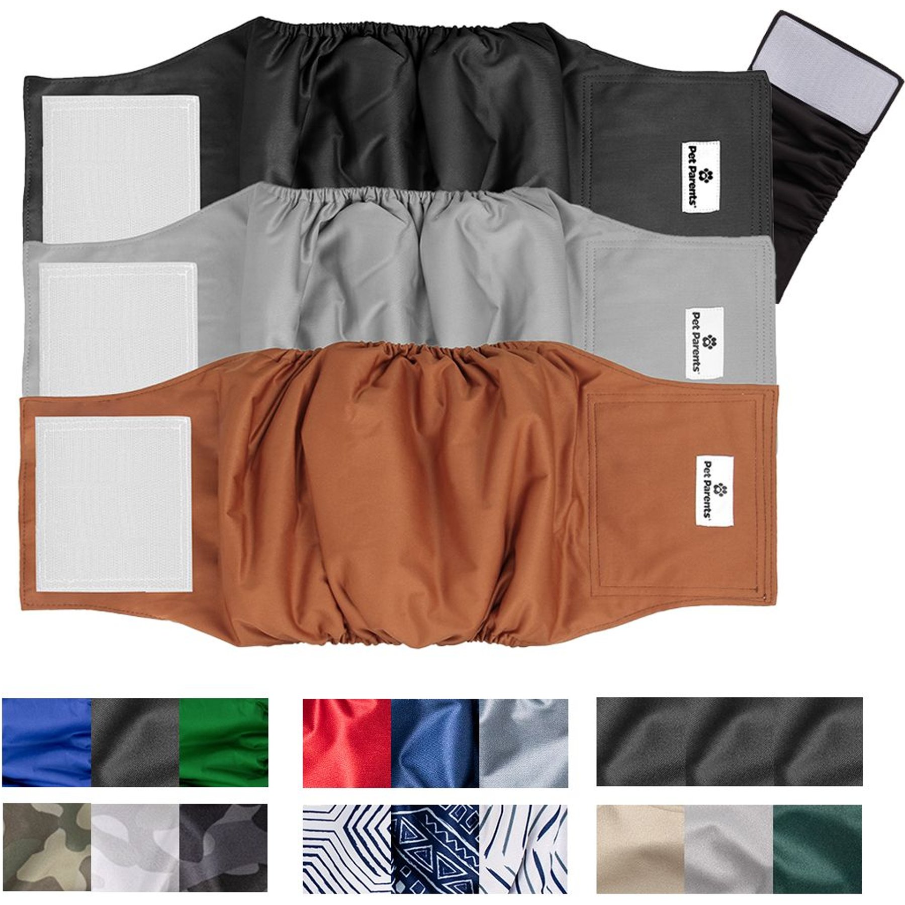 Pet Parents Washable Belly Band Male Dog Diapers, Dog Wraps & Extendrs, Natural, Large: 20 to 25-in waist, 3 count