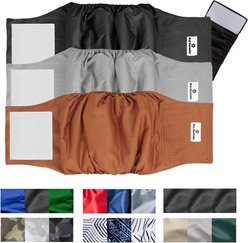 Pet Parents Washable Belly Band Male Dog Diapers, Dog Wraps & Extendrs, Natural, X-Small: 11 to 13-in waist, 3 count