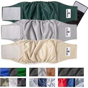Pet Parents Washable Belly Band Male Dog Diapers, Dog Wraps & Extendrs, Spruce, Small: 13 to 16-in waist, 3 count