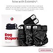 Show in main carousel: Pet Parents Washable Male & Female Dog Diapers + Extendrs, Black, X-Small: 4 to 10-in waist, 3 count slide 2 of 10