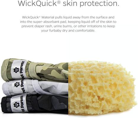 Show full view: Pet Parents Washable Male & Female Dog Diapers + Extendrs, Camo, Medium: 14 to 20-in waist, 3 count slide 3 of 11