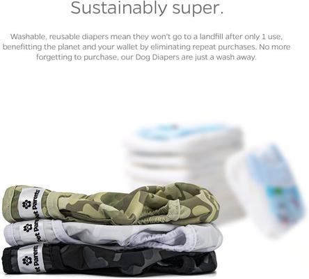 Show full view: Pet Parents Washable Male & Female Dog Diapers + Extendrs, Camo, Small: 9 to 15-in waist, 3 count slide 7 of 11