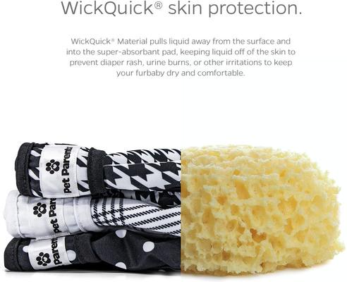 Show full view: Pet Parents Washable Male & Female Dog Diapers + Extendrs, Luxe, Medium: 14 to 20-in waist, 3 count slide 3 of 11