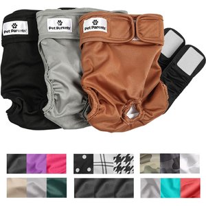 Pet Parents Washable Male & Female Dog Diapers + Extendrs, Natural, Large: 19 to 27-in waist, 3 count