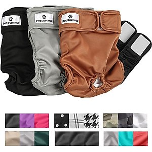 Pet Parents Washable Male & Female Dog Diapers + Extendrs, Natural, Medium: 14 to 20-in waist, 3 count