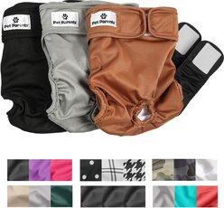 Pet Parents Washable Male & Female Dog Diapers + Extendrs, Natural, Small: 9 to 15-in waist, 3 count slide 1 of 8