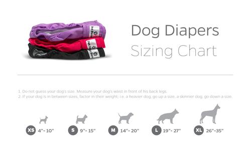 Show full view: Pet Parents Washable Male & Female Dog Diapers + Extendrs, Princess, X-Large: 26 to 35-in waist, 3 count slide 6 of 10