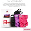 Show in main carousel: Pet Parents Washable Male & Female Dog Diapers + Extendrs, Princess, X-Small: 4 to 10-in waist, 3 count slide 2 of 10