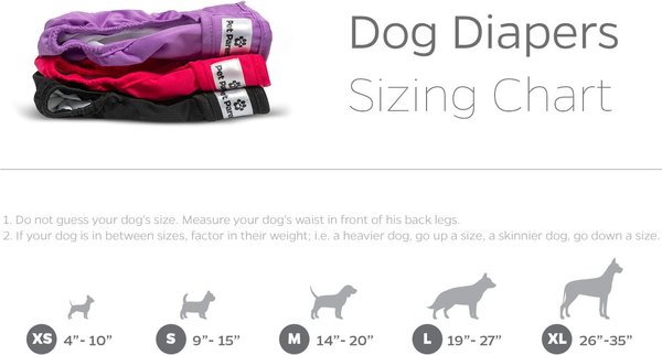 Show full view: Pet Parents Washable Male & Female Dog Diapers + Extendrs, Princess, X-Small: 4 to 10-in waist, 3 count slide 6 of 10