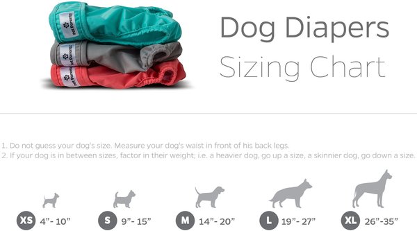 Show full view: Pet Parents Washable Male & Female Dog Diapers + Extendrs, Southern Belle, Large: 19 to 27-in waist, 3 count slide 6 of 10