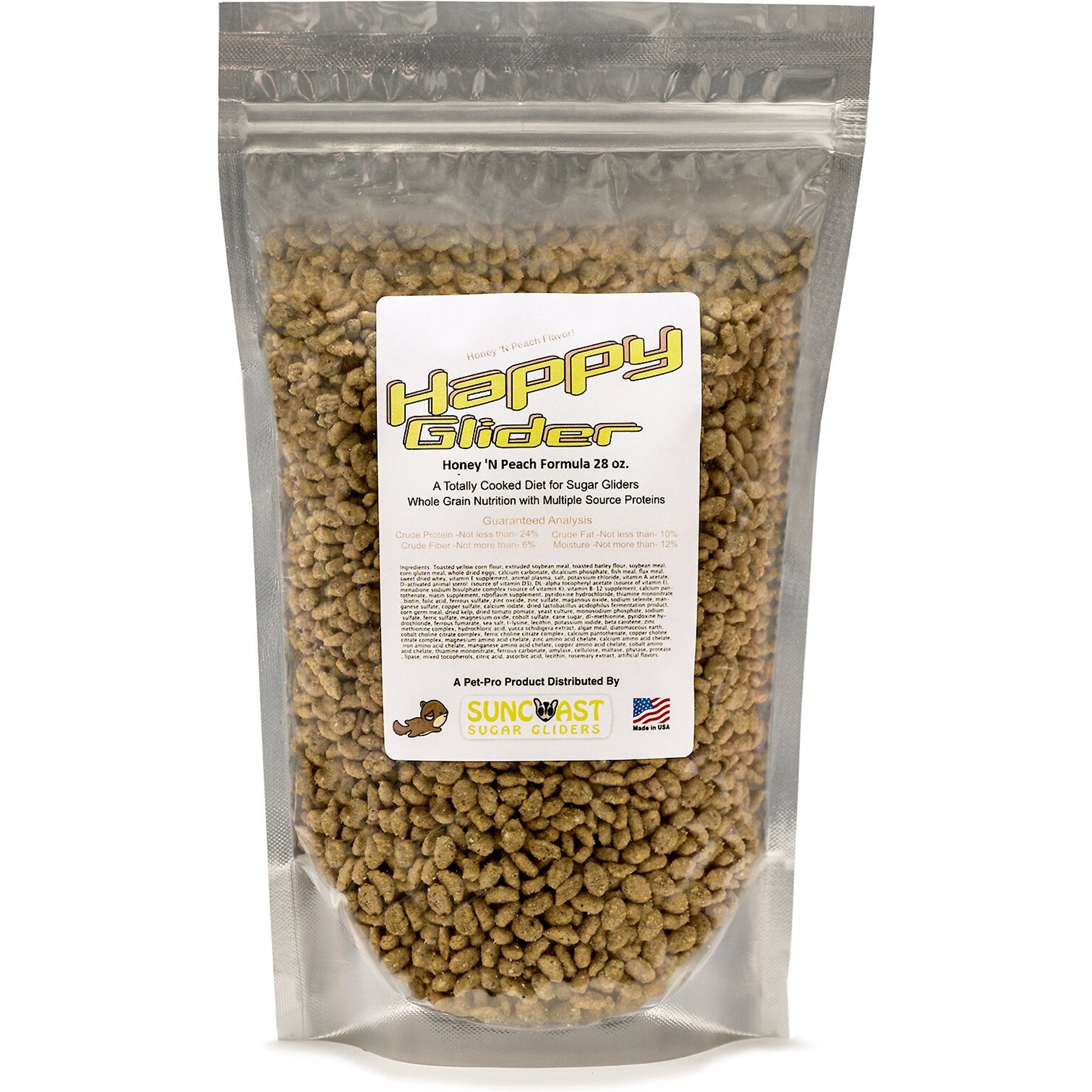 SunCoast Sugar Gliders Happy Glider Sugar Glider Food Honey 'N Peach, 1.75-lb bag