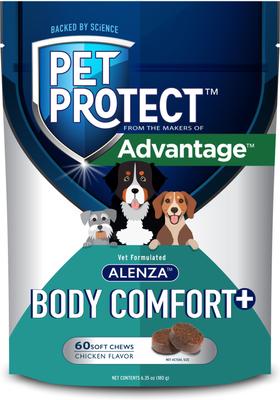 Show full view: Pet Protect Alenza Body Comfort+ Chicken Flavored Soft Chew Supplement for Active & Aging Dogs, 120 count slide 1 of 11