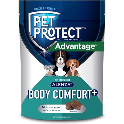 Pet Protect Pet Protect Vet-Formulated Alenza Body Comfort+ Chicken Flavored Soft Chew Supplement for Active & Aging Dogs, 60 count