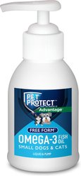 Pet Protect Free Form Omega-3 Fish Oil Liquid Supplement for Small Dogs & Cats, 4-fl oz bottle