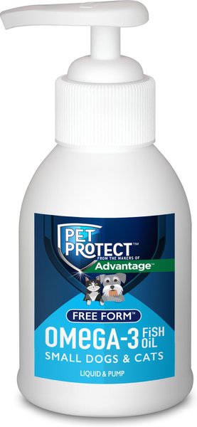 Free Form Omega-3 Fish Oil Liquid Pump Supplement for Small Dogs and Cats Free Form Omega-3 Fish Oil Liquid Pump Supplement for Small Dogs and Cats