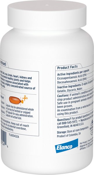 Show full view: Pet Protect Free Form Omega-3 Fish Oil Snip Tip Capsule Supplements for Medium & Large Dogs, 60 count slide 3 of 11