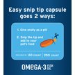 Show in main carousel: Pet Protect Free Form Omega-3 Fish Oil Snip Tip Capsule Supplements for Medium & Large Dogs, 60 count slide 6 of 11