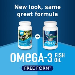 Pet Protect Free Form Omega-3 Fish Oil Snip Tip Capsule Supplements for Small Dogs & Cats, 60 count slide 2 of 8