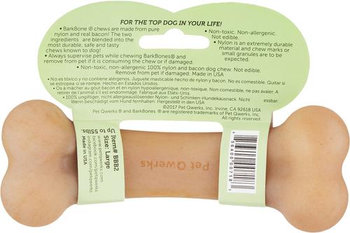 Show full view: Pet Qwerks BarkBone Bacon Flavor Tough Dog Chew Toy, Medium slide 7 of 9