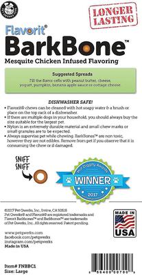 Show full view: Pet Qwerks Barkbone Mesquite Chicken Flavor Tough Dog Chew Toy, Large slide 8 of 10