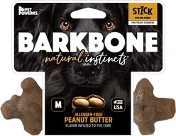 Pet Qwerks BarkBone Peanut Butter Flavor Chew Stick Tough Dog Chew Toy, Medium