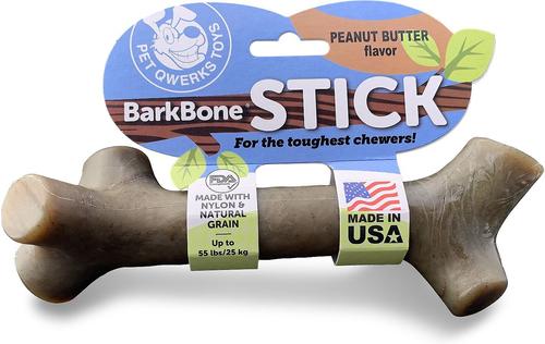 Show full view: Pet Qwerks BarkBone Peanut Butter Flavor Chew Stick Tough Dog Chew Toy, Medium slide 4 of 6