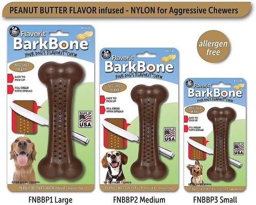 Show full view: Pet Qwerks Barkbone Peanut Butter Flavor Tough Dog Chew Toy, Large slide 6 of 10