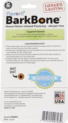 Show full view: Pet Qwerks Barkbone Peanut Butter Flavor Tough Dog Chew Toy, Large slide 8 of 10