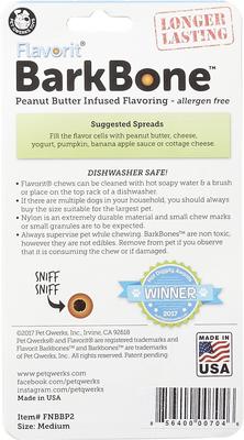 Show full view: Pet Qwerks Barkbone Peanut Butter Flavor Tough Dog Chew Toy, Medium slide 8 of 10