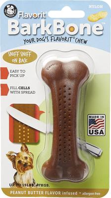 Show full view: Pet Qwerks Barkbone Peanut Butter Flavor Tough Dog Chew Toy, Small slide 6 of 9