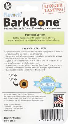 Show full view: Pet Qwerks Barkbone Peanut Butter Flavor Tough Dog Chew Toy, Small slide 7 of 9