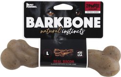 Pet Qwerks BarkBone Zombie Nylon Chew Dog Toy, Brown, Large