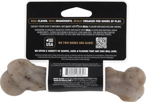 Show full view: Pet Qwerks BarkBone Zombie Nylon Chew Dog Toy, Brown, Small slide 4 of 5